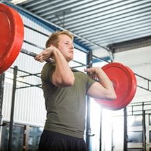 man doing cleans