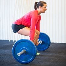 woman doing deadlift