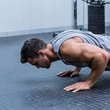 man doing push ups