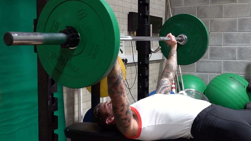 Physical instructor bench press technique