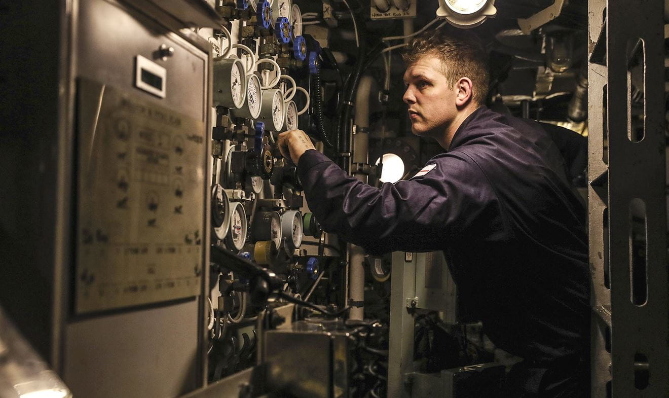Weapon Engineer carrying out his equipment checks