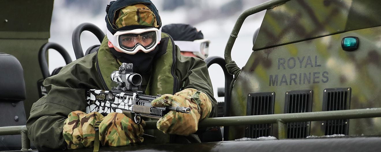 royal-navy-careers-royal-marines-reserves-07 45 Commando continue training in northern Norway with 47 Commando. Royal Marines from 45 Commando have deployed to Norway for Winter Deployment.