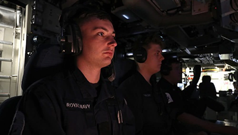 Submariner monitoring screens inside control room