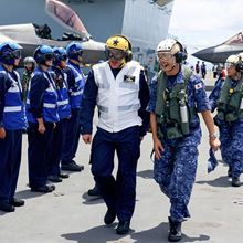 flagship tour of Royal Navy personnel