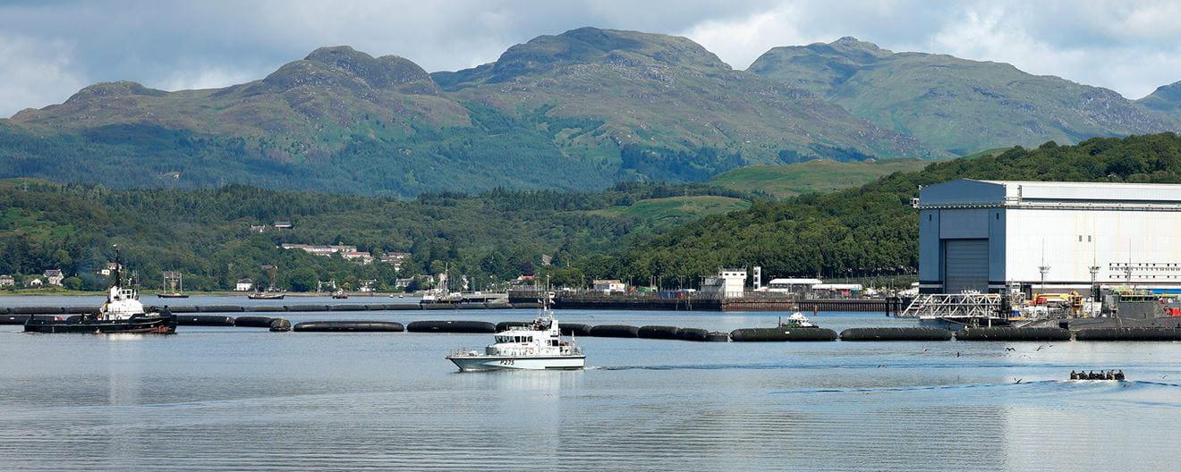 HMS Raider leaving HMNB Clyde