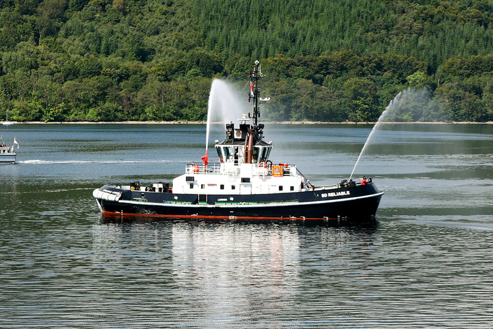 HMS Raider leaving HMNB Clyde