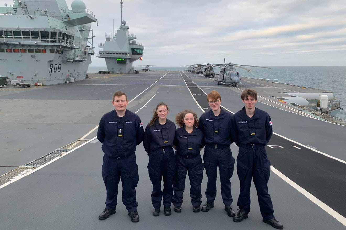 URNU East Scotland on Aircraft Carrier