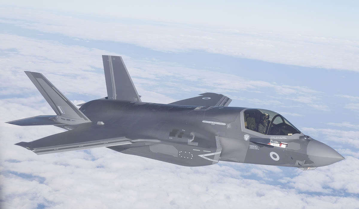 The first 617 Squadron F-35B Lightning aircraft make their way across the Atlantic ocean to their new home at RAF Marham.