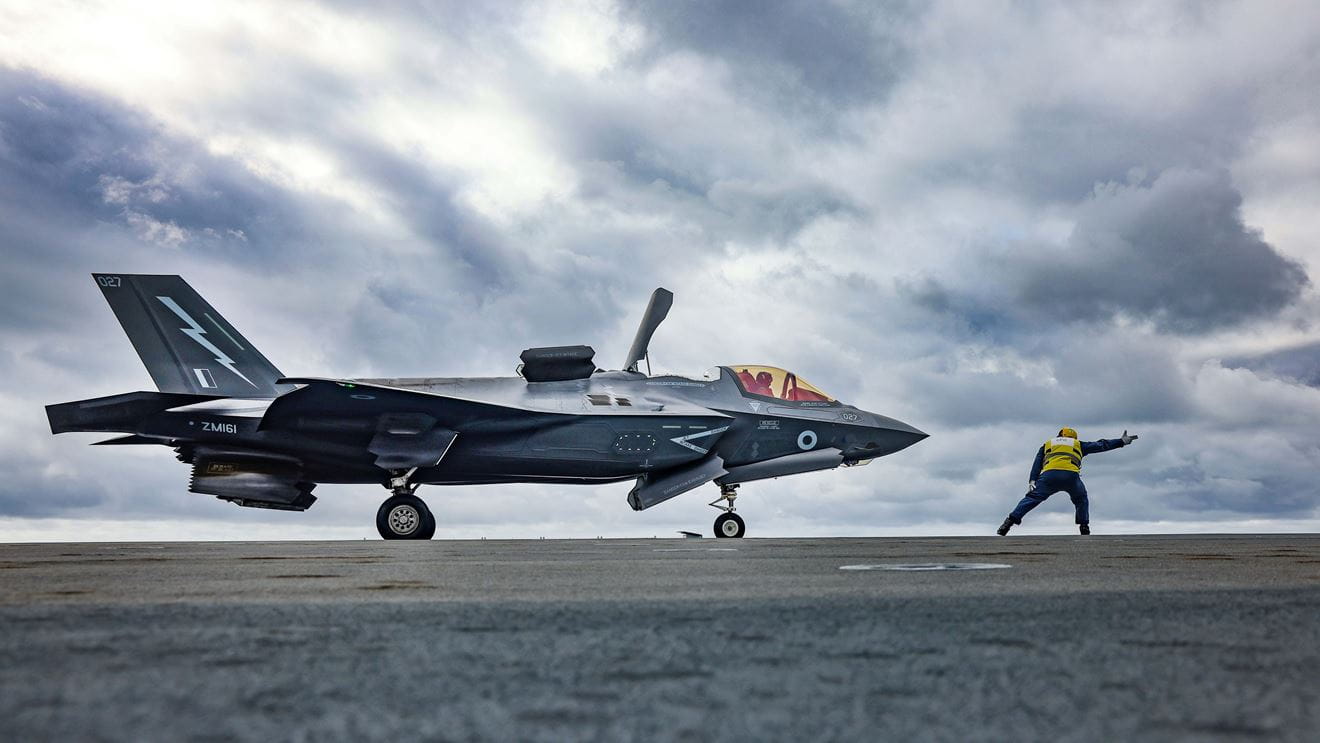 35B Lightning Jets from 809 and 617 landed onboard HMS Prince of Wales