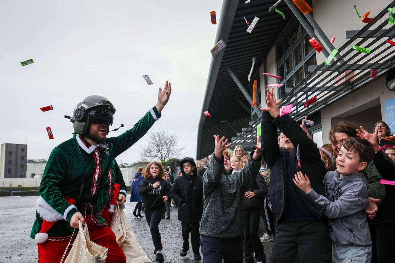 Royal Navy helicopters launch Santa sorties