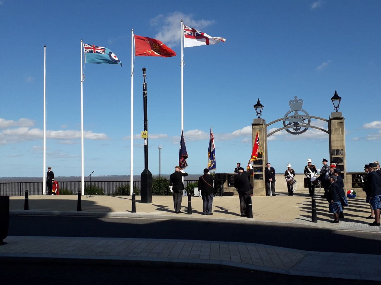 Royal Navy personnel attended a ceremony in north east Lincolnshire to thank NHS staff
