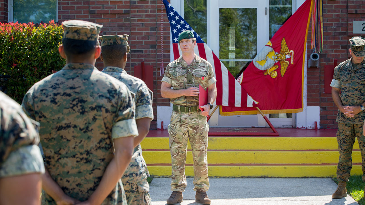 Major Fuller received the Bronze Star in front of his US comrades