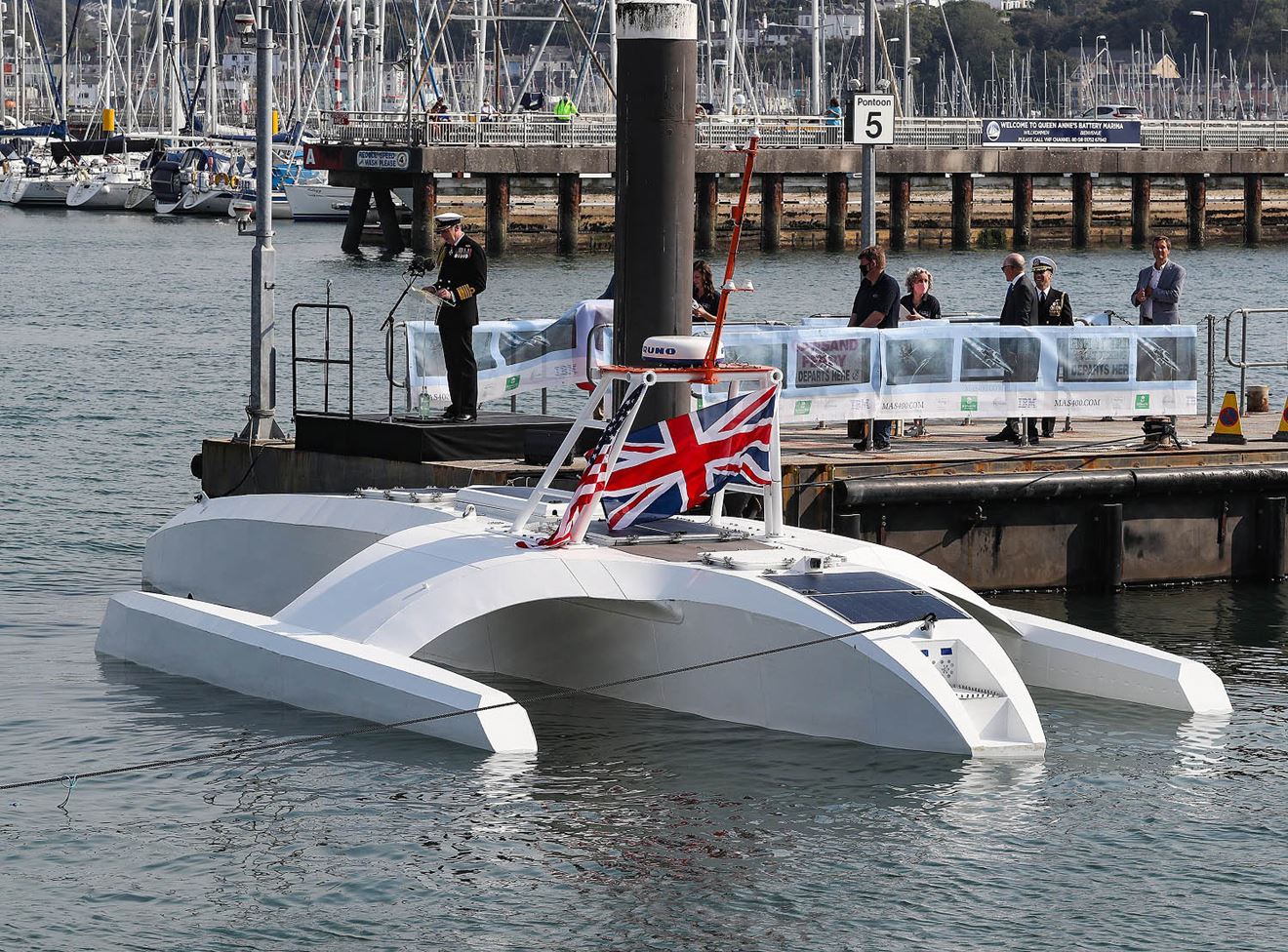 Mayflower Spirit in Plymouth with First Sea Lord