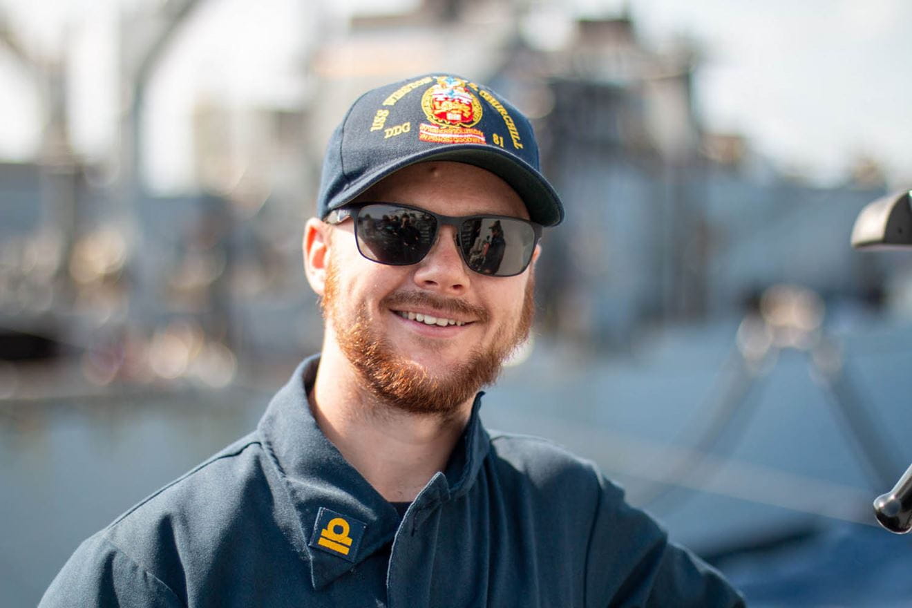 Lieutenant Cameron Fisher navigator of USS Winston S Churchill