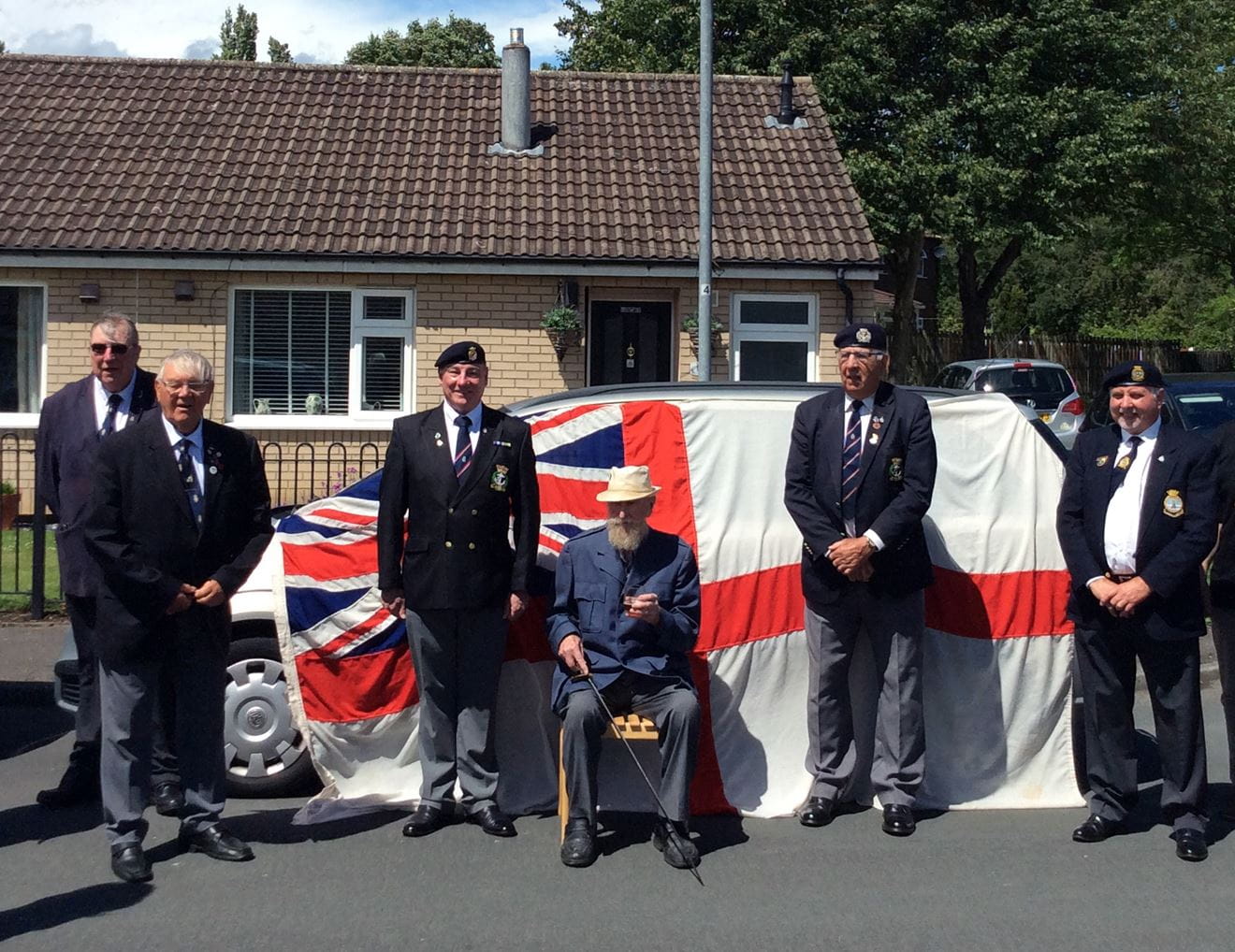 Cdre David Hughes celebrating his 106th birthday