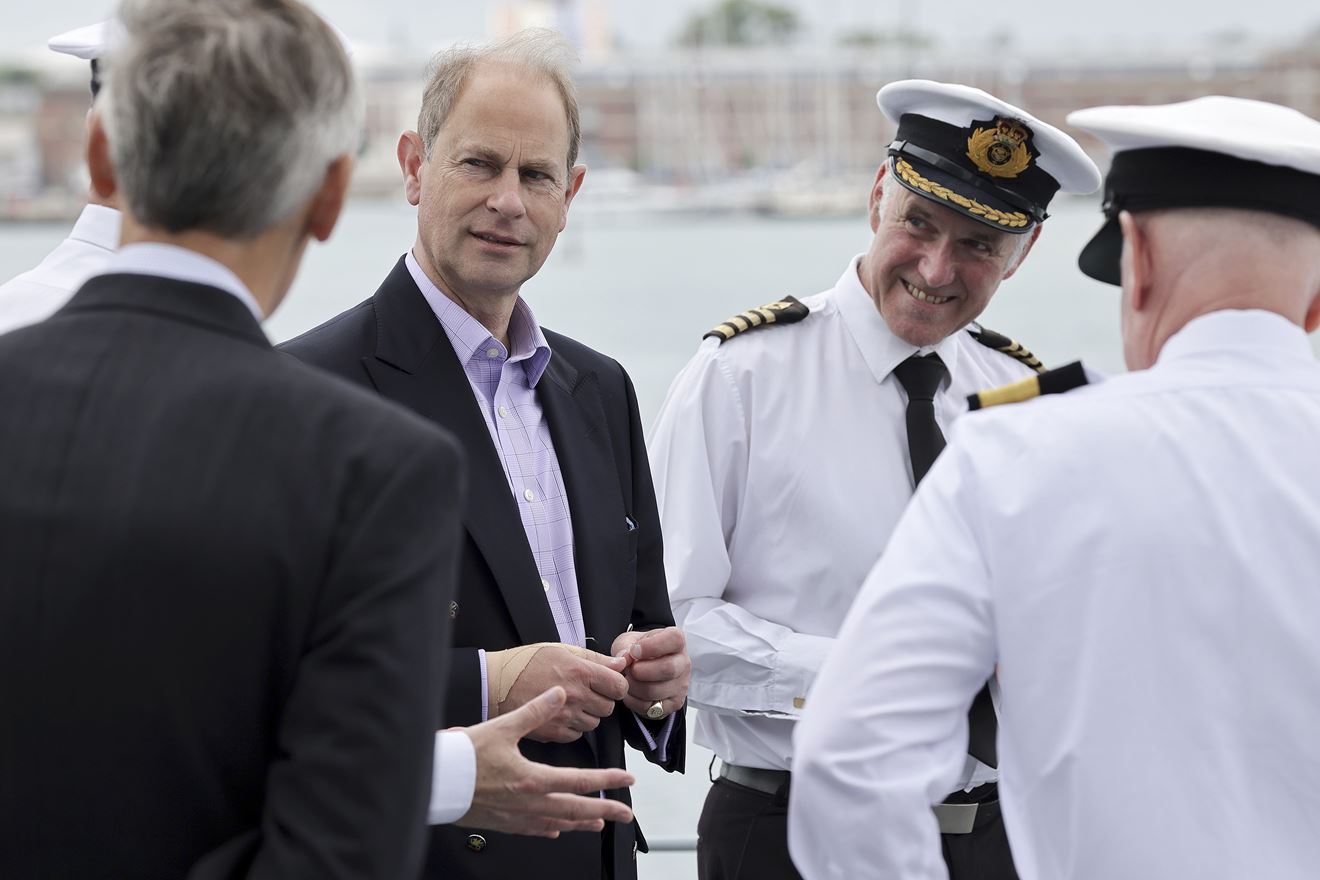 The Earl of Wessex visiting RFA Tidesurge