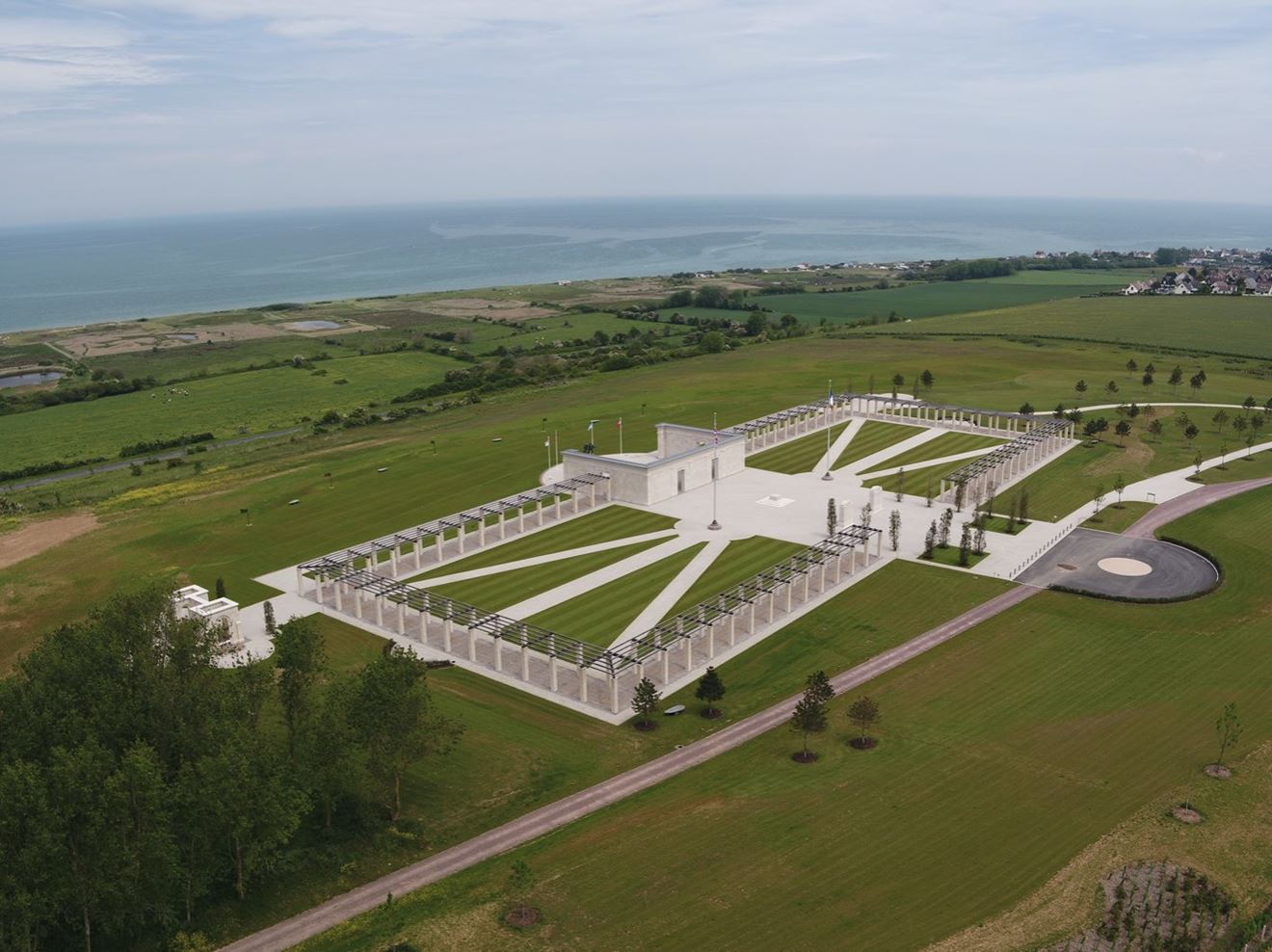 An aerial photograph of the memorial site An aerial photograph of the memorial site