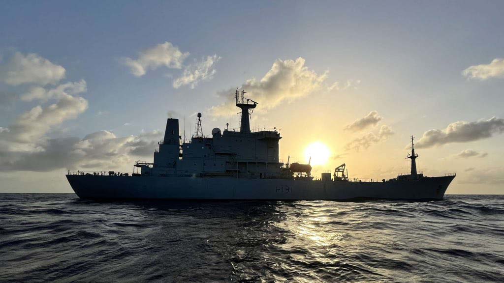 HMS Scott at sea December 2022