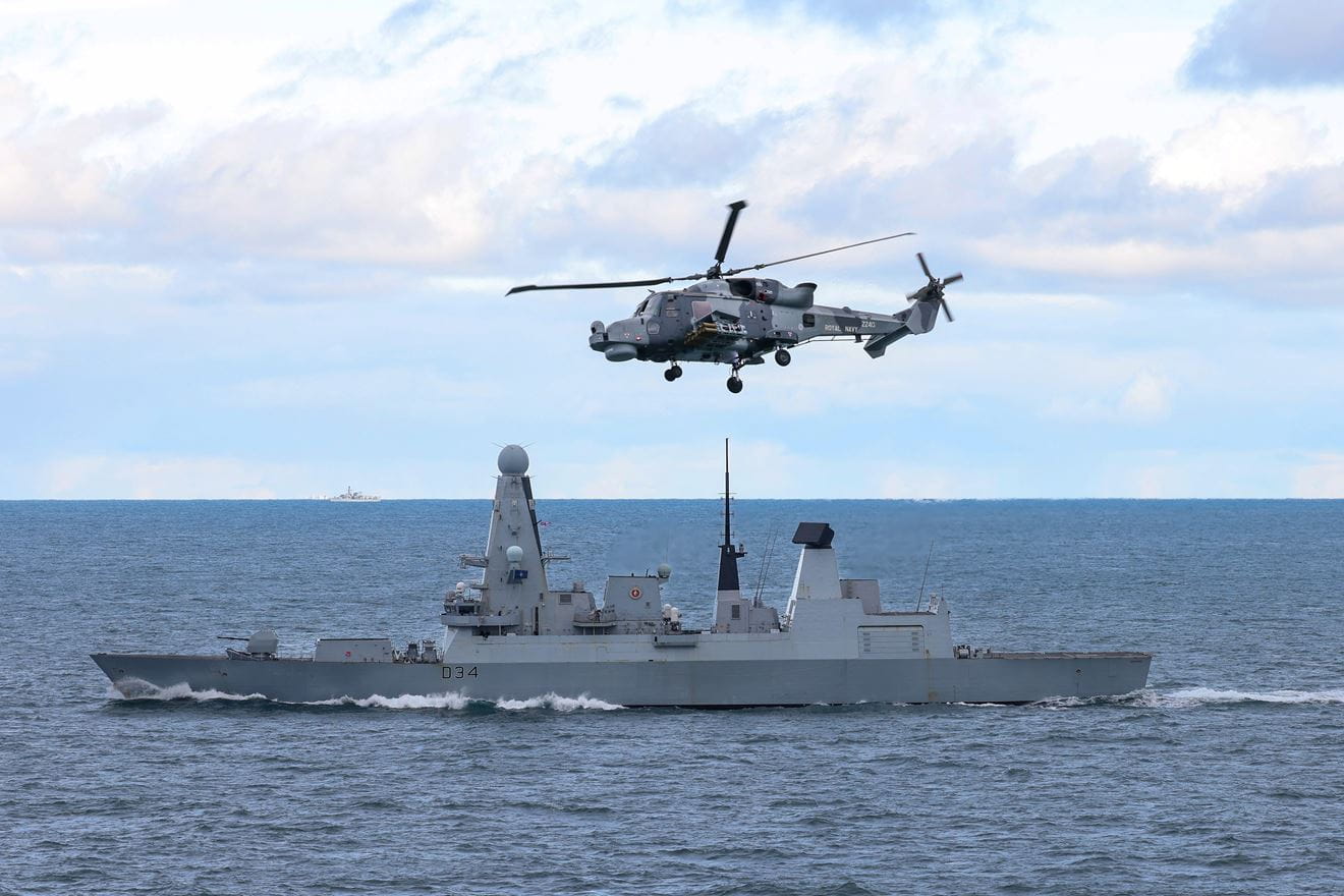 Destroyer HMS Diamond and her Wildcat helicopter will be protecting shipping in the Red Sea Destroyer HMS Diamond and her Wildcat helicopter will be protecting shipping in the Red Sea