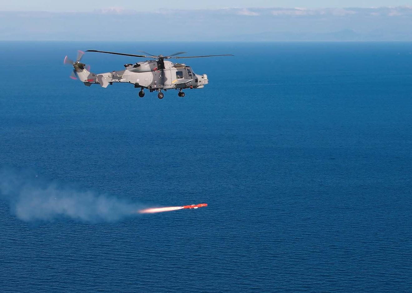 Sea Venom firing from a Wildcat