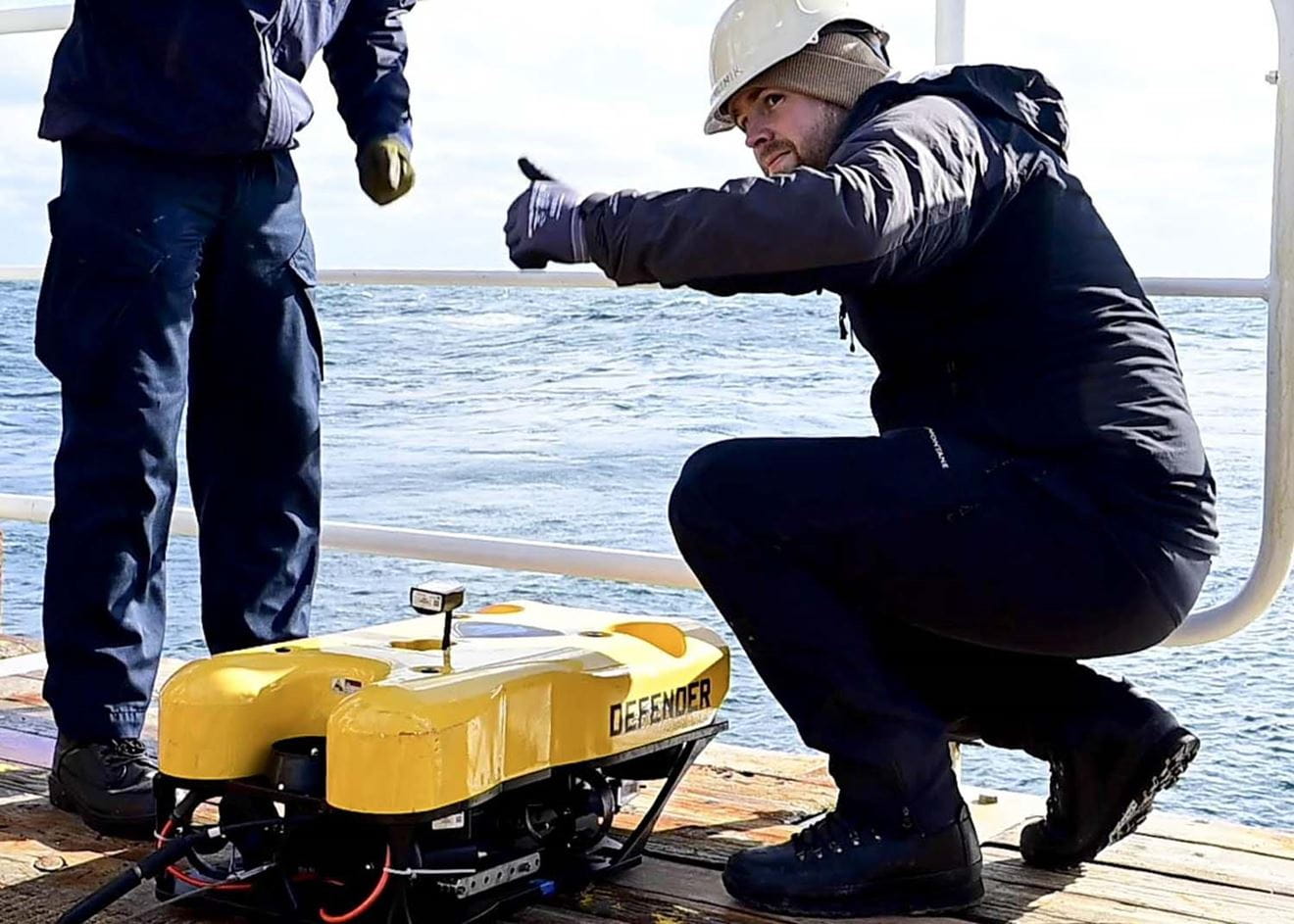 The Royal Navy joined Australian and United States personnel in testing autonomous underwater equipment. Picture: Petty Officer 1st Class Justin Yarborough/US Navy