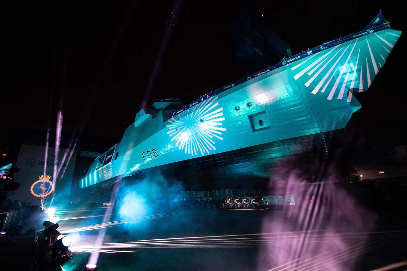 HMS Active Roll out. Image credit to Babcock International Group.