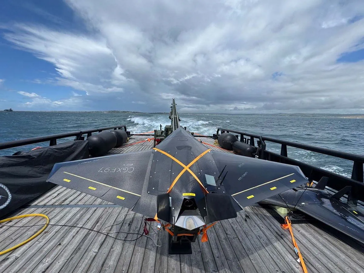 Spring Operated Work Out Machine Royal Navy launches strike drone at sea in landmark trials