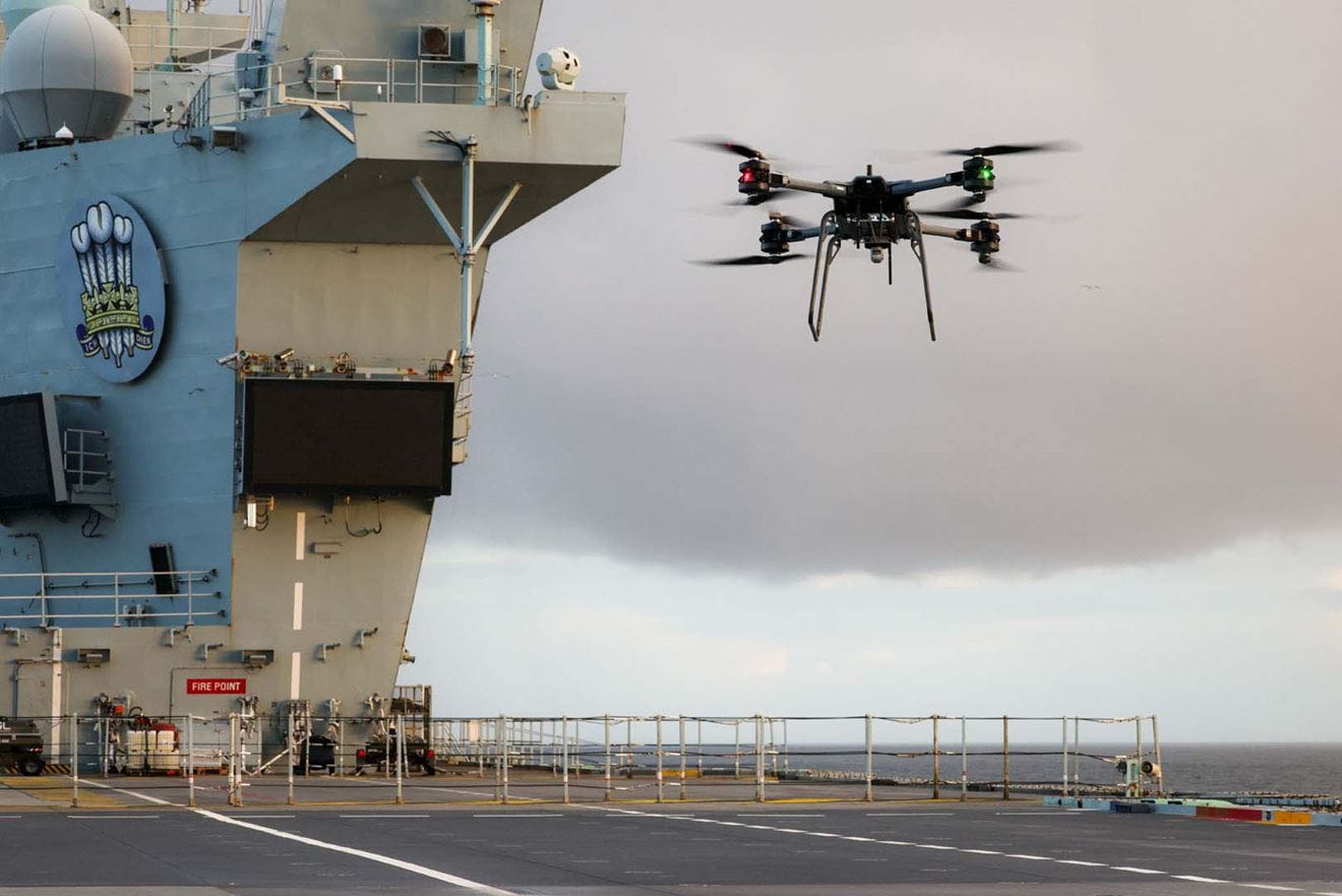 700X Naval Air Squadron launched a Malloy from the flight deck of HMS Prince of Wales