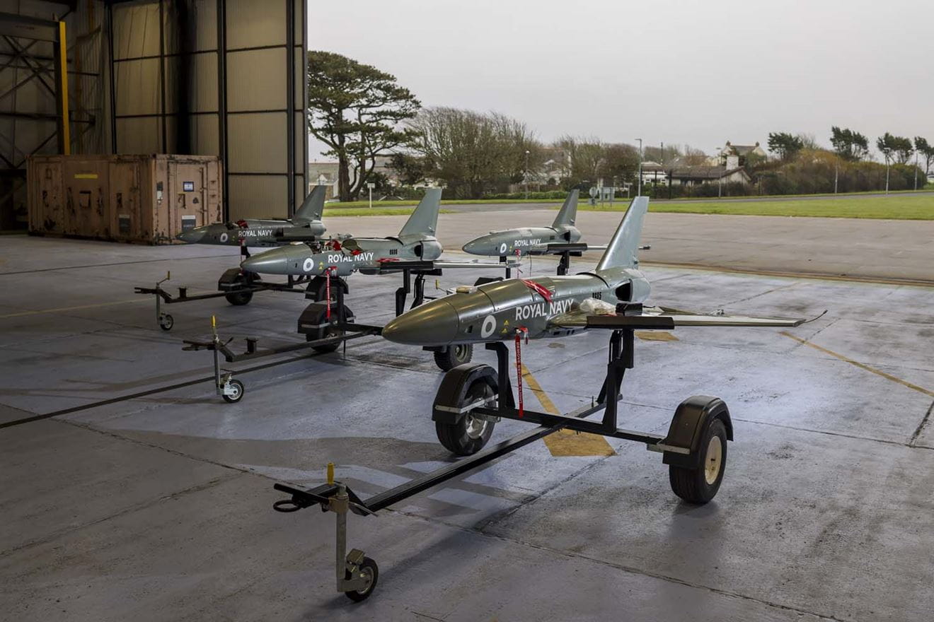 The Royal Navy has taken delivery of new jet-powered Banshee drones capable of flying up to 400mph. Picture: LPhot Barry Swainsbury