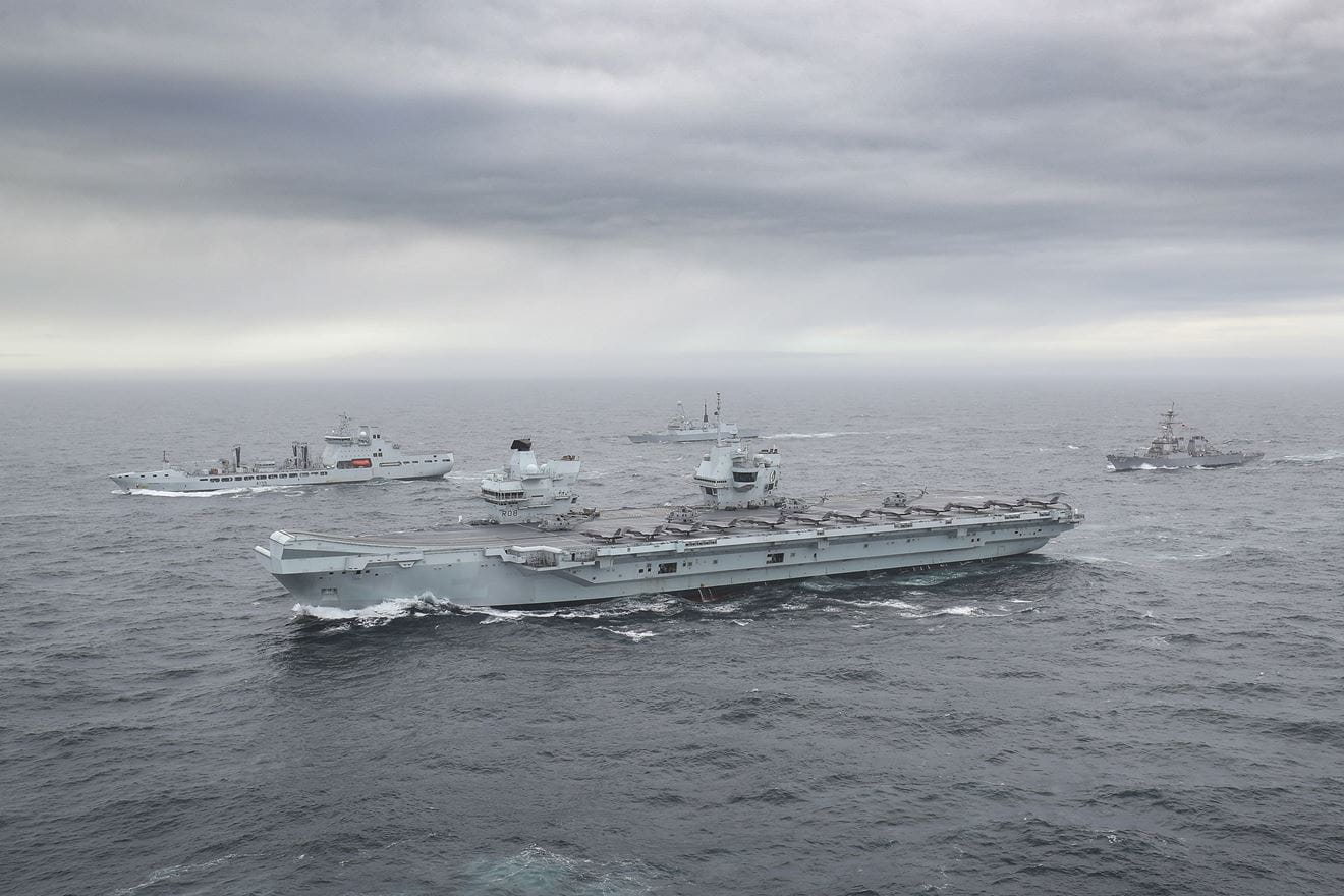 The Carrier Strike Group at sea off Scotland The Carrier Strike Group at sea off Scotland