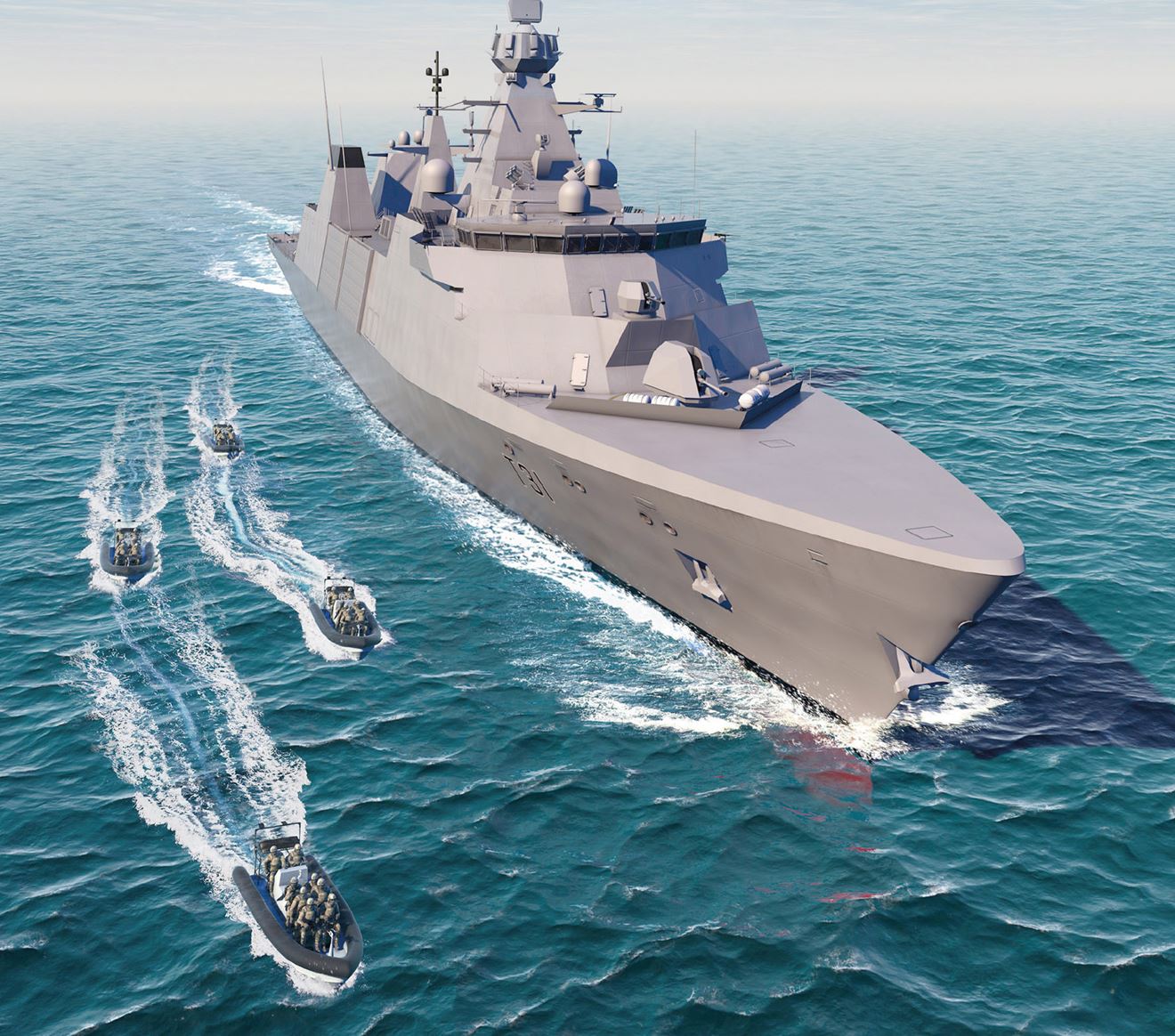 Artist's impression of HMS Venturer at sea