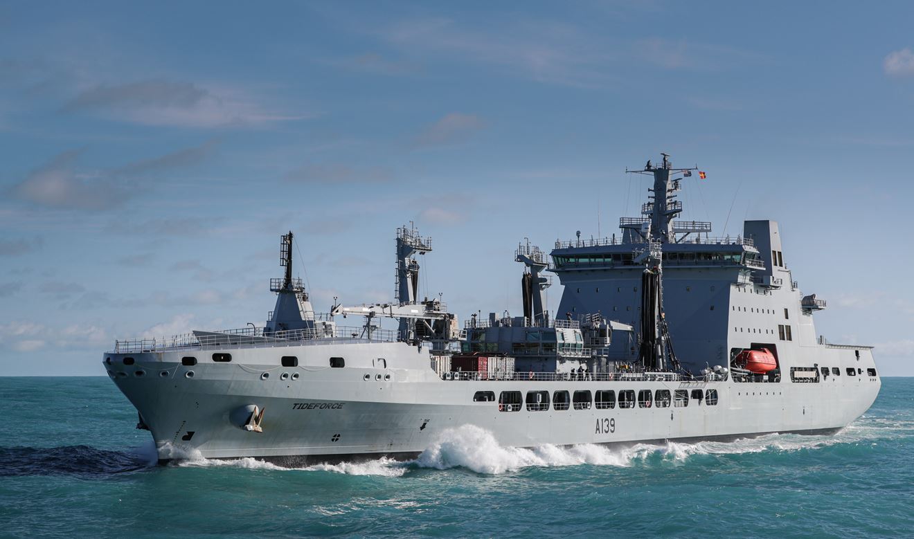 Naval tanker's crew help injured sailor off Portland