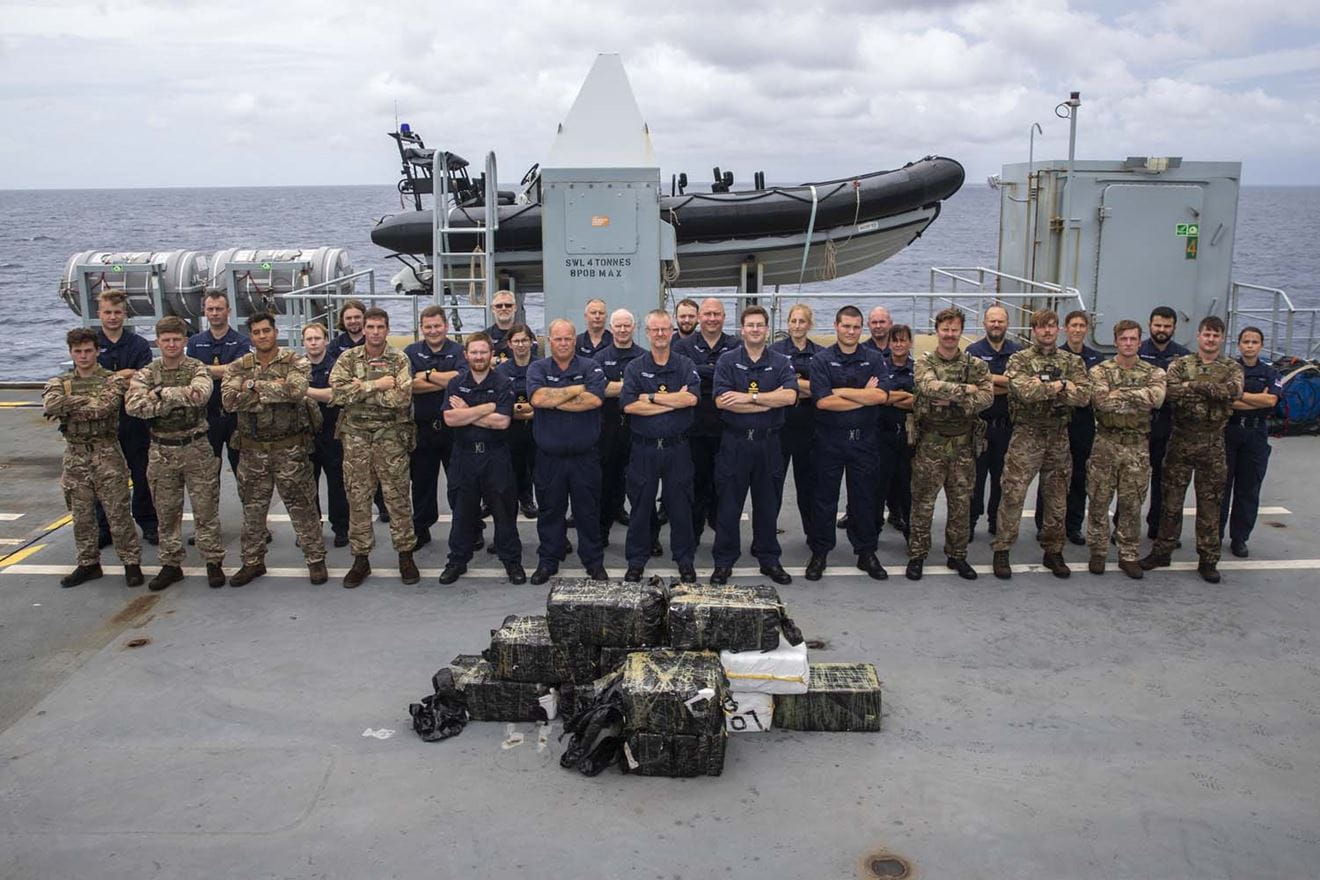 The team on board RFA Argus following the successful operation