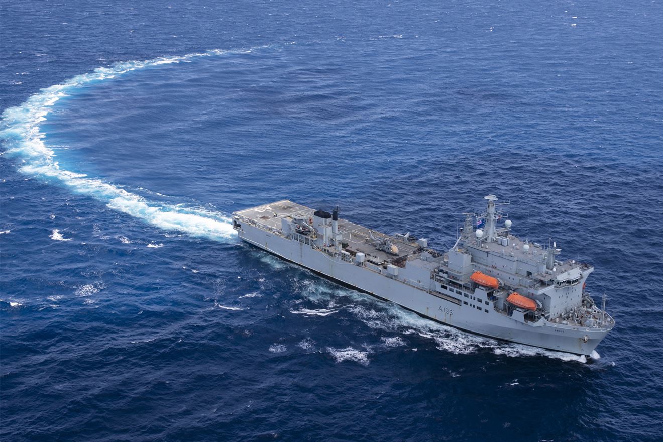 RFA Argus in the Caribbean