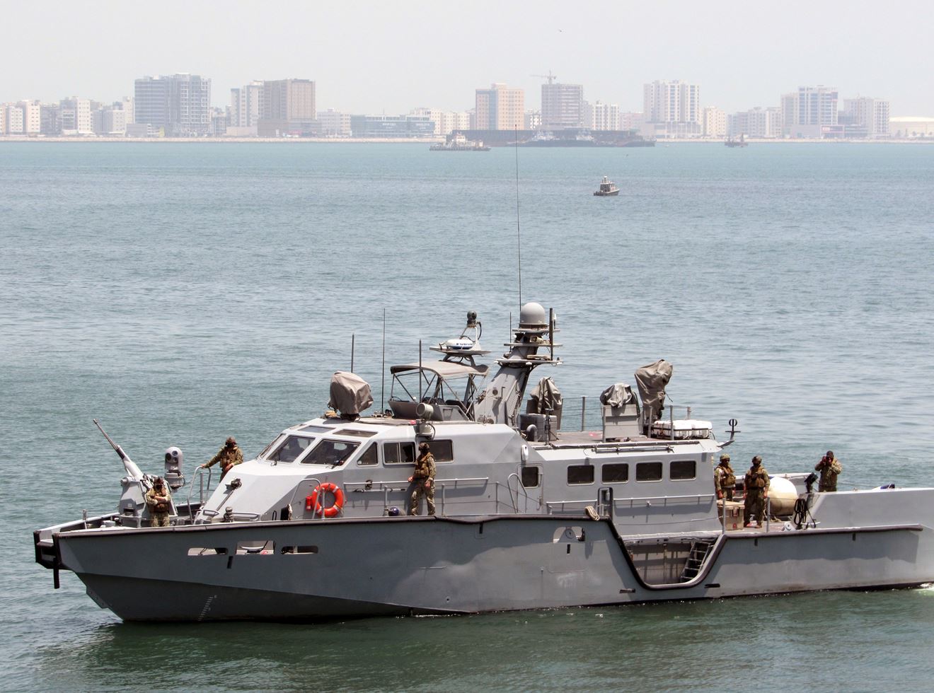 RFA Cardigan Bay adds US patrol boats to her family