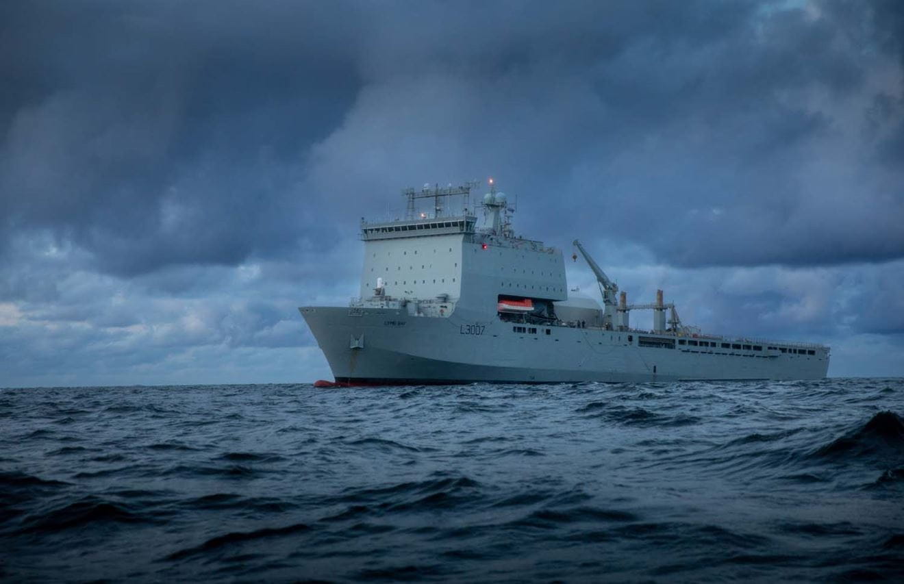 RFA Lyme Bay on exercise in 2025. Picture: PO Phot Jim Gibson RNR
