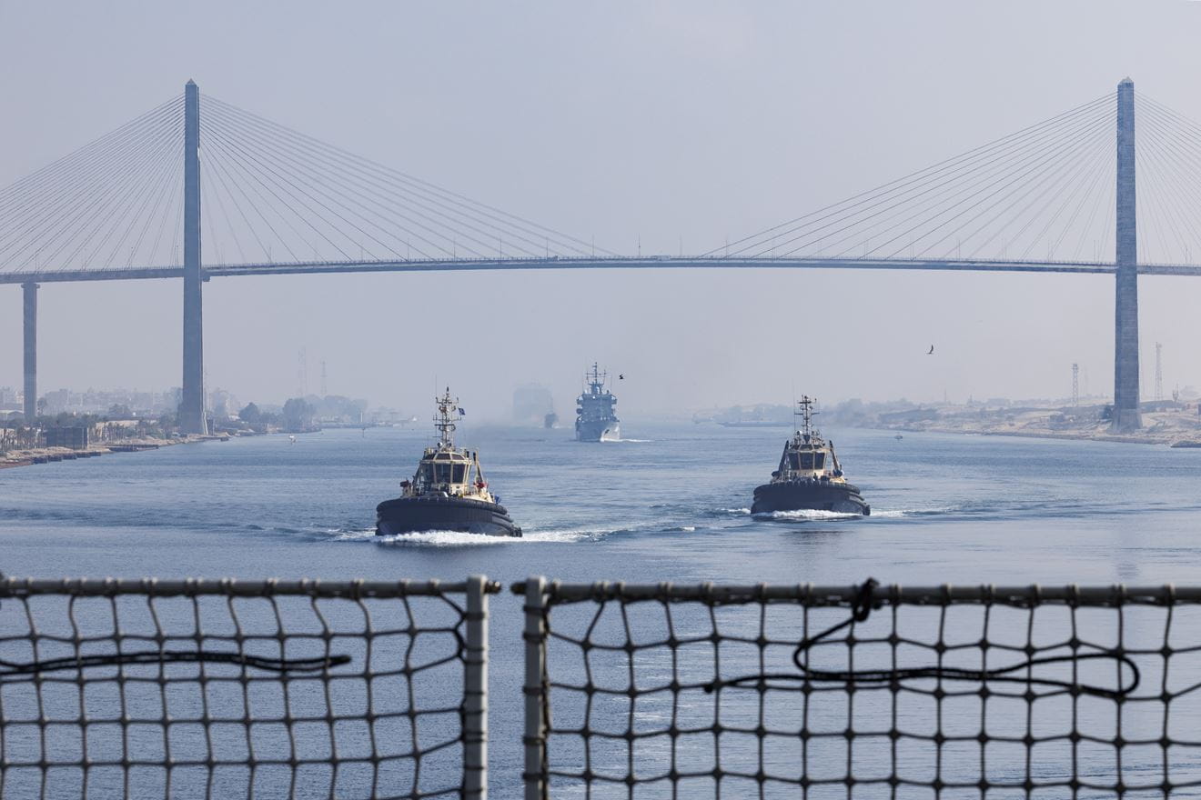 Sailing in company with German command and support ship FGS Mosel and minehunter FGS Fulda, Lyme Bay