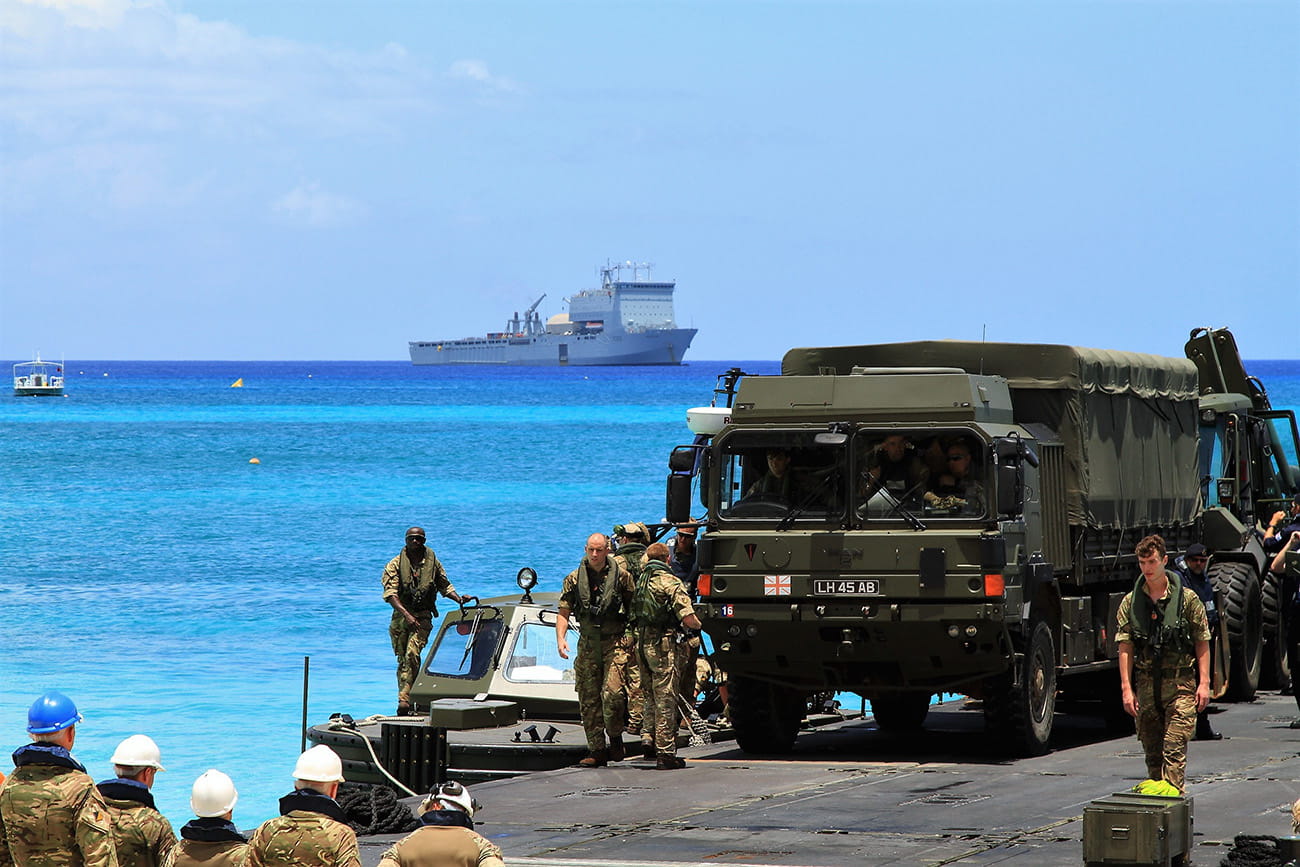RFA Mounts Bay displays impressive capability during assurance visit to Grand Cayman