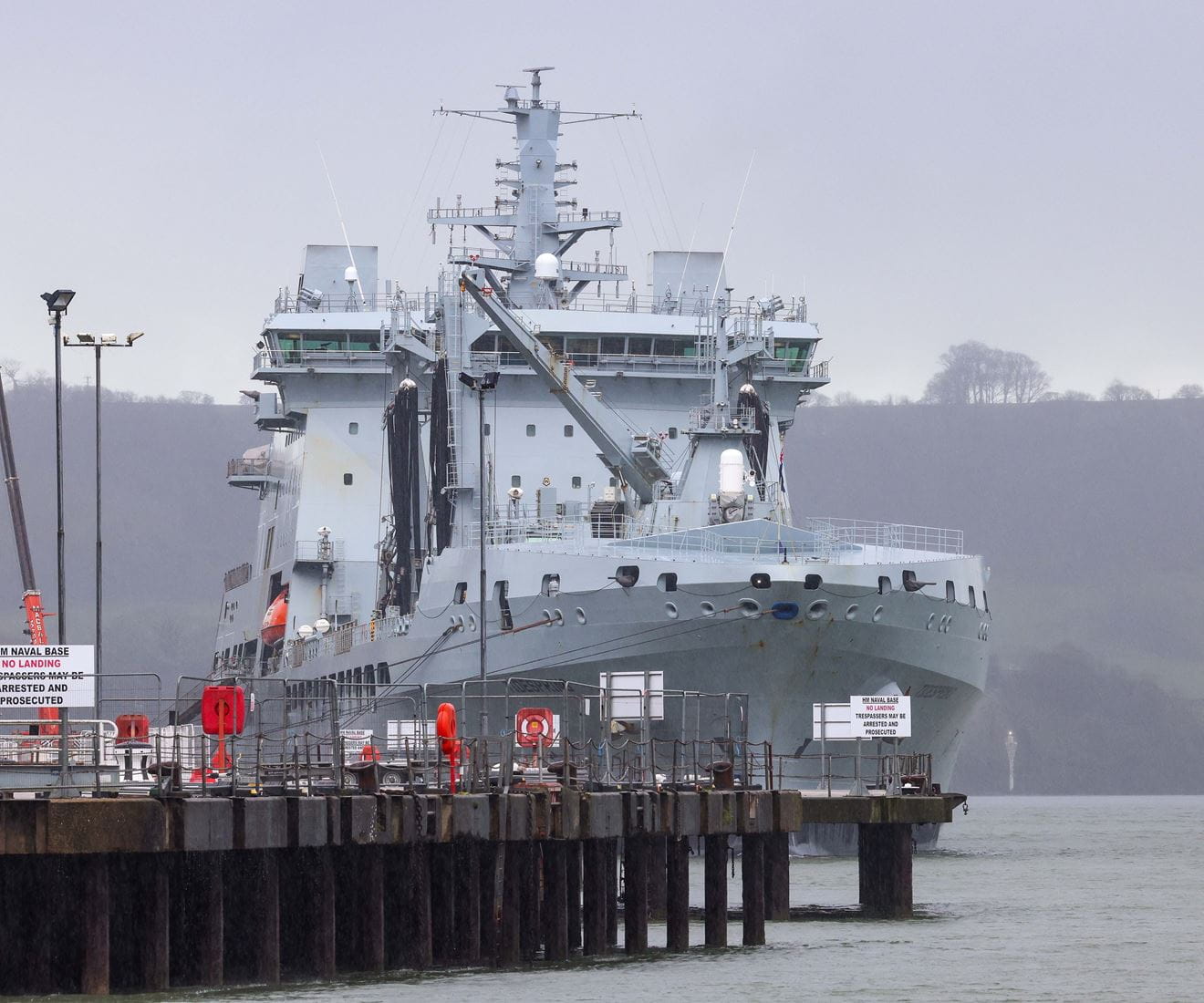 RFA Tidespring alongside in HMNB Devonport, Plymouth.