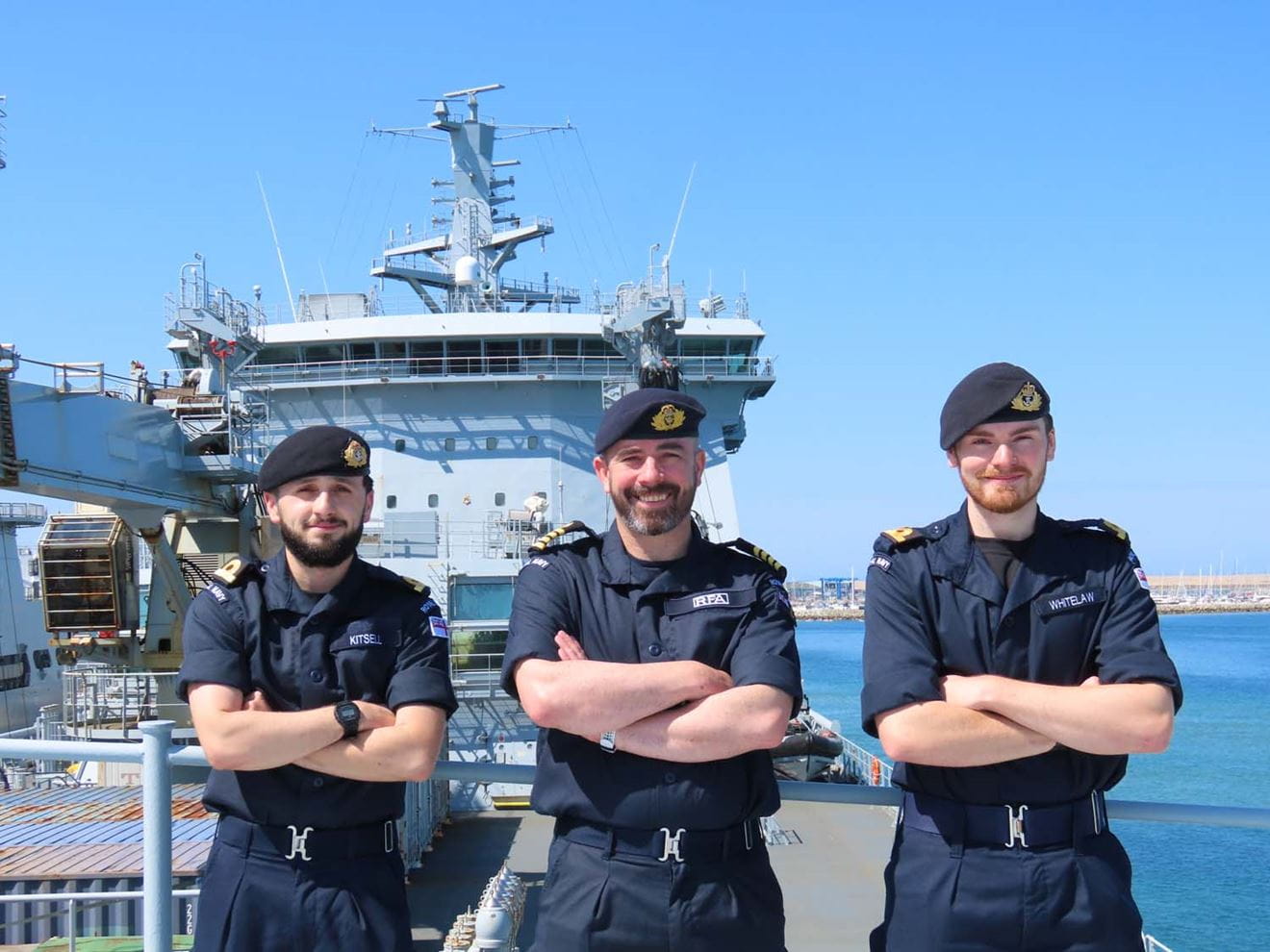 Sub Lieutenants Adam Whitelaw and Kieran Kitsell spent a month on board RFA Tidespring