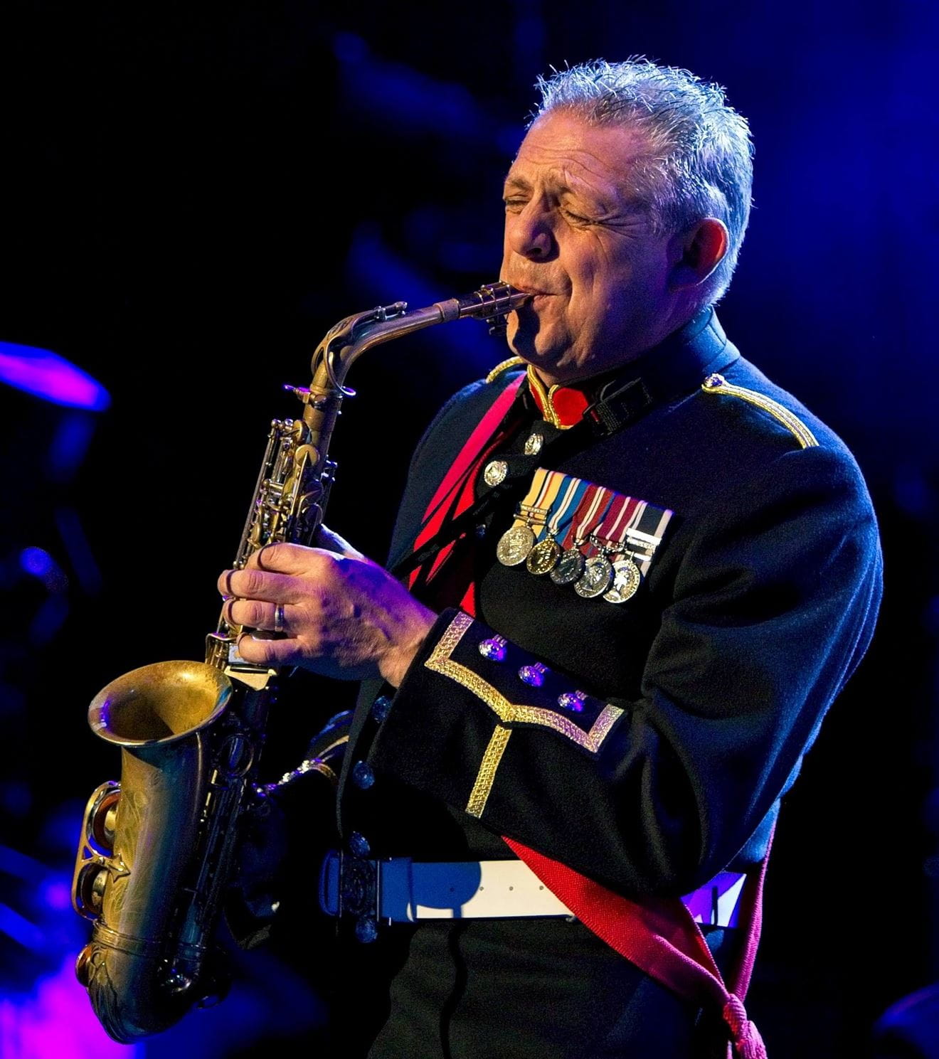 Royal Marines musician brings birthday cheer