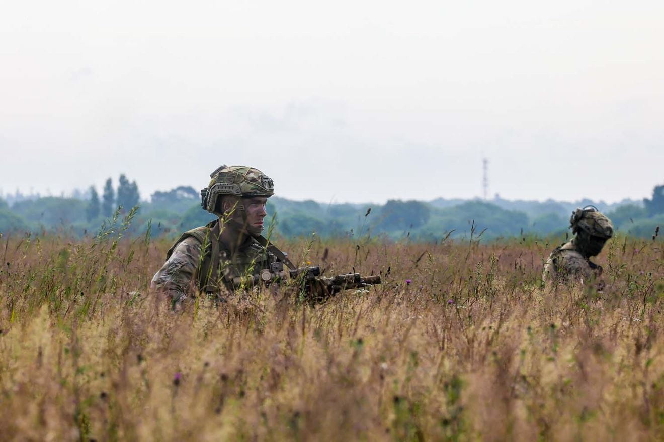 A Royal Marine from 40 Commando in France during Exercise Catamaran