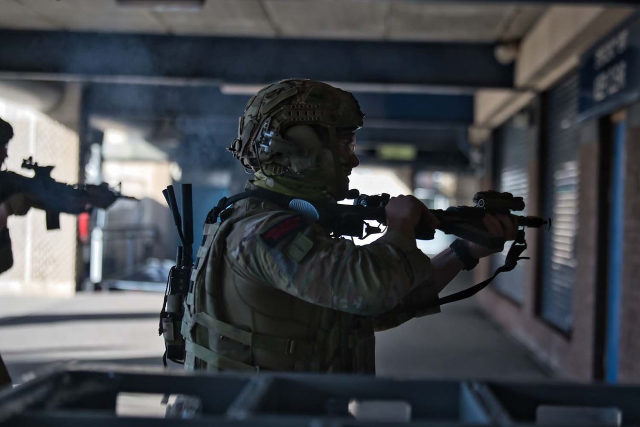 member of 43 Commando in action