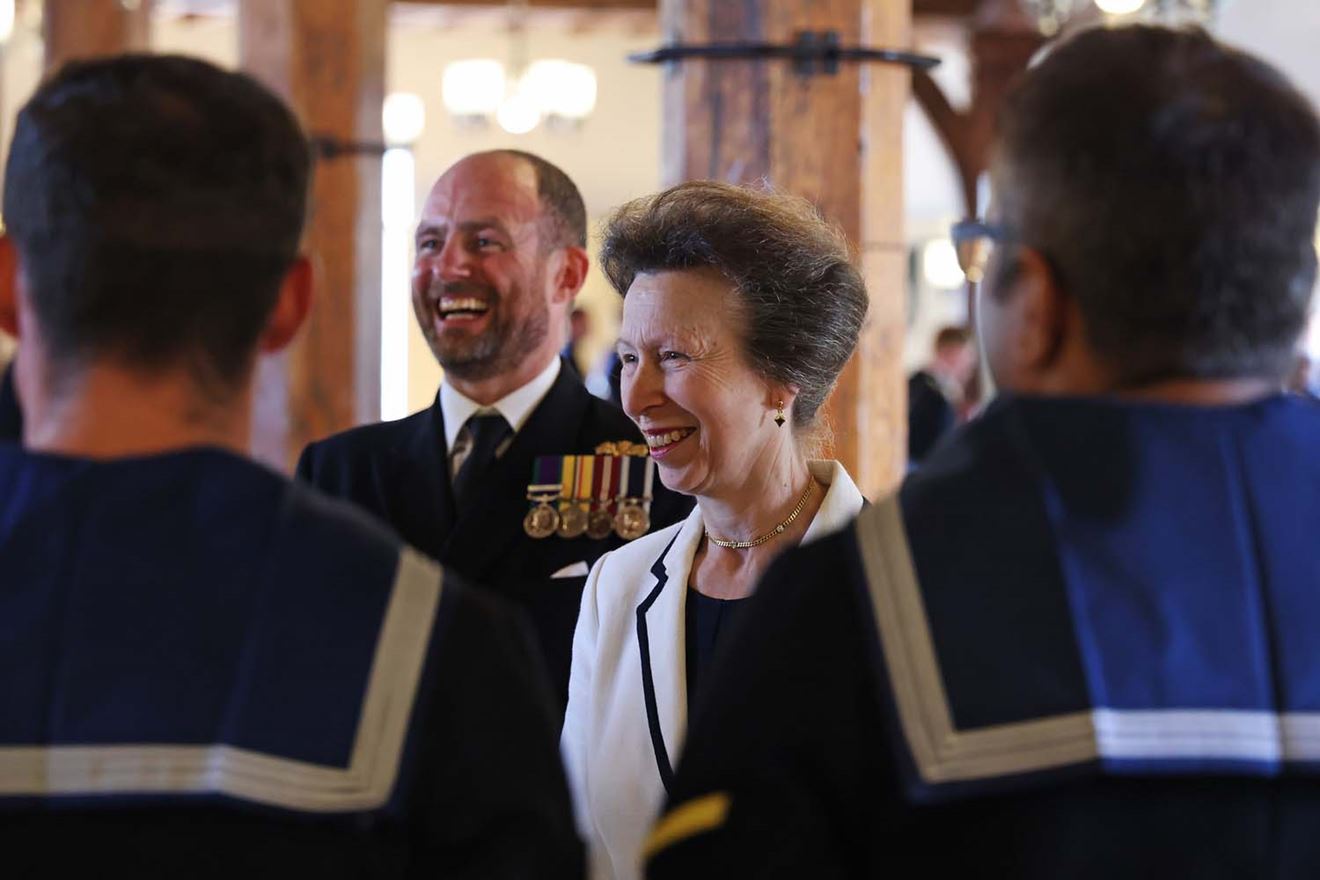 HMS Albion's ship's company marched through the Tower of London for the traditional Ceremony of the Dues, watched on by HRH Princess Anne. Picture: LPhot Lee Blease