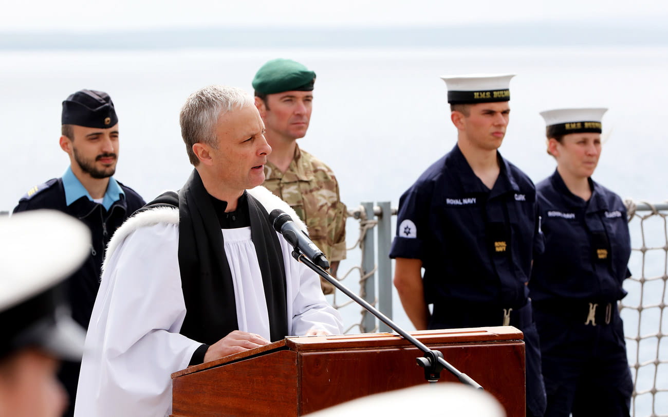HMS Bulwark arrives for Jutland 100