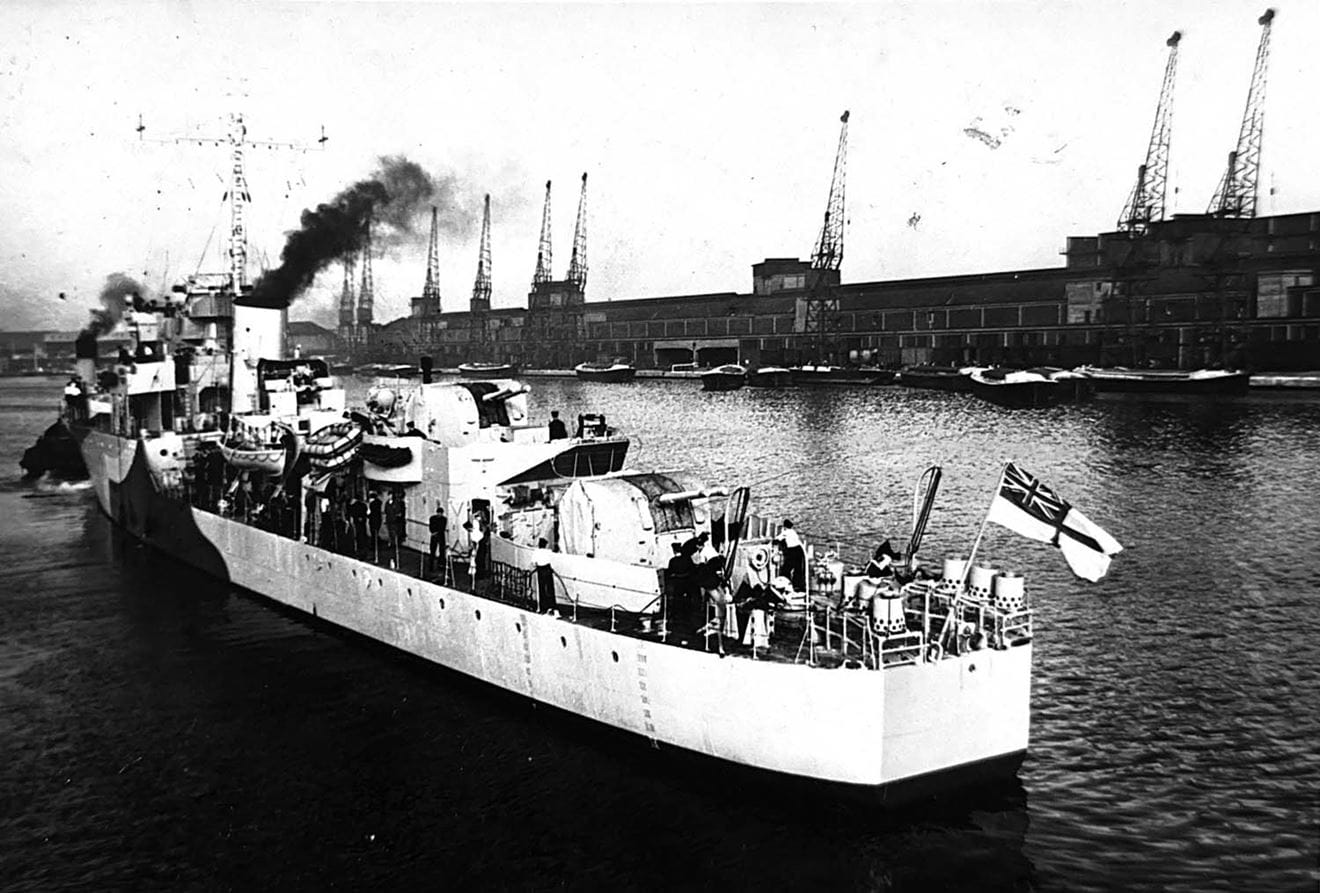 Snapshot of life aboard wartime destroyer rediscovered by Royal Navy warship’s crew