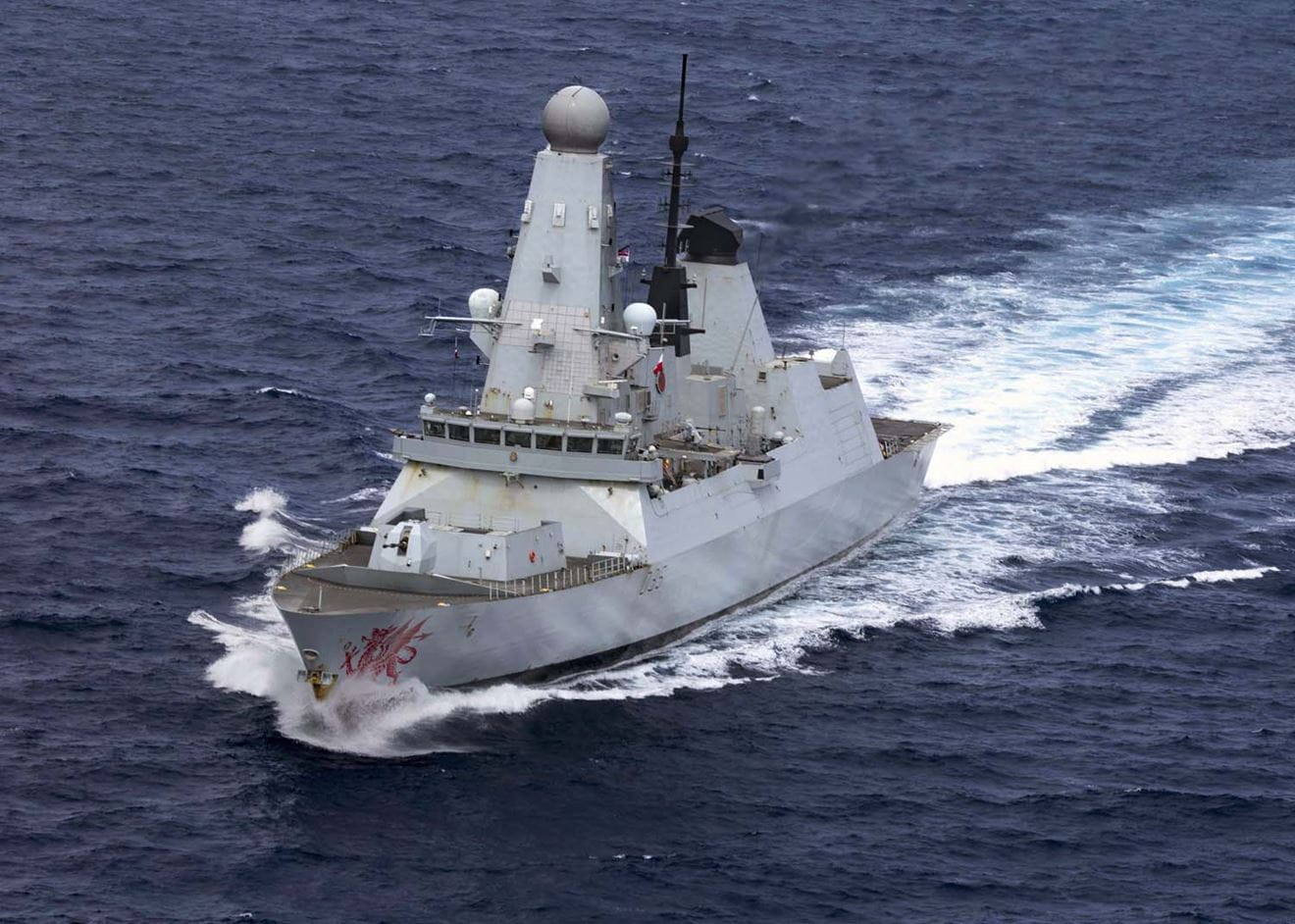 HMS Dragon in the Eastern Mediterranean