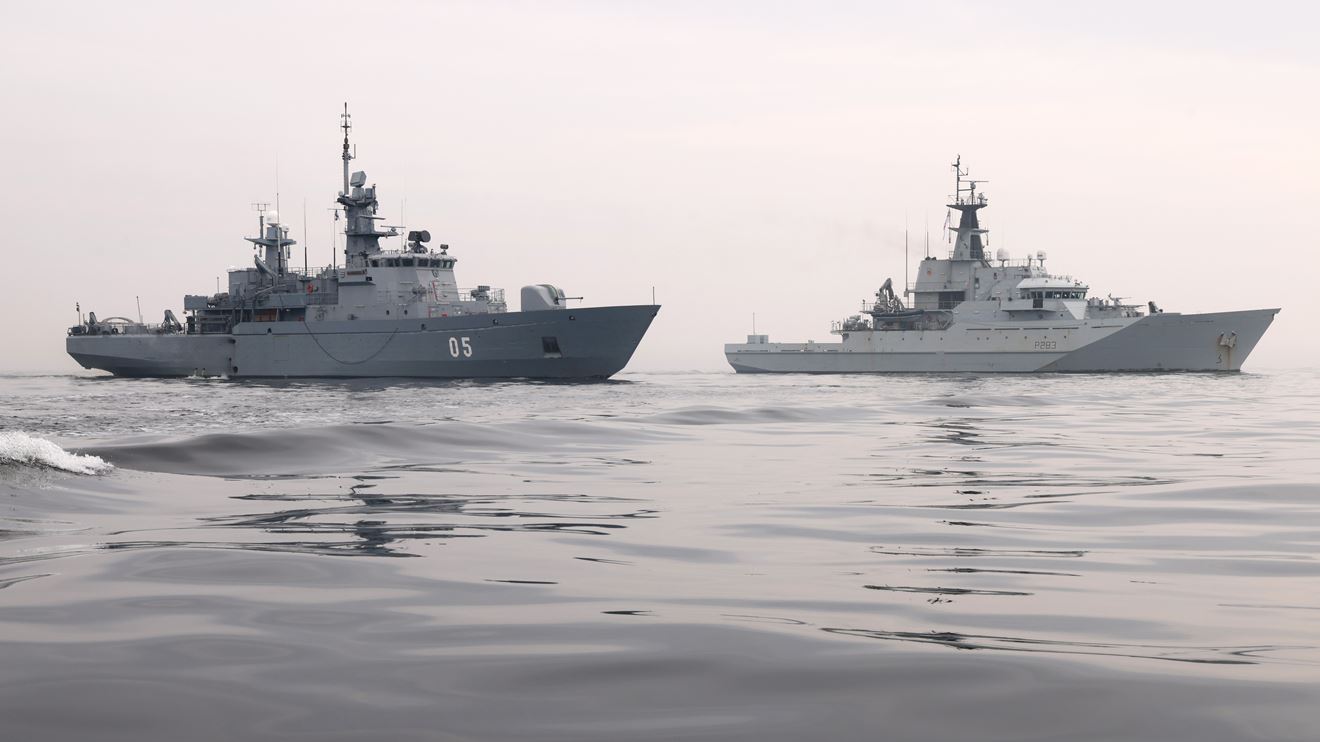 HMS Mersey has been working with the RAF and allies in the Baltic. Picture: LPhot Gareth Smith
