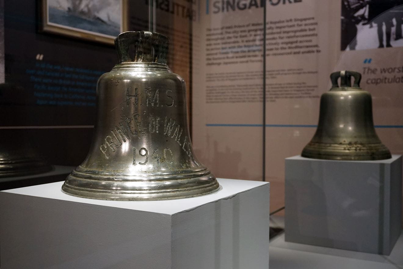The bell from HMS Prince of Wales on display to mark 80th anniversary of sinking The bell from HMS Prince of Wales on display to mark 80th anniversary of sinking