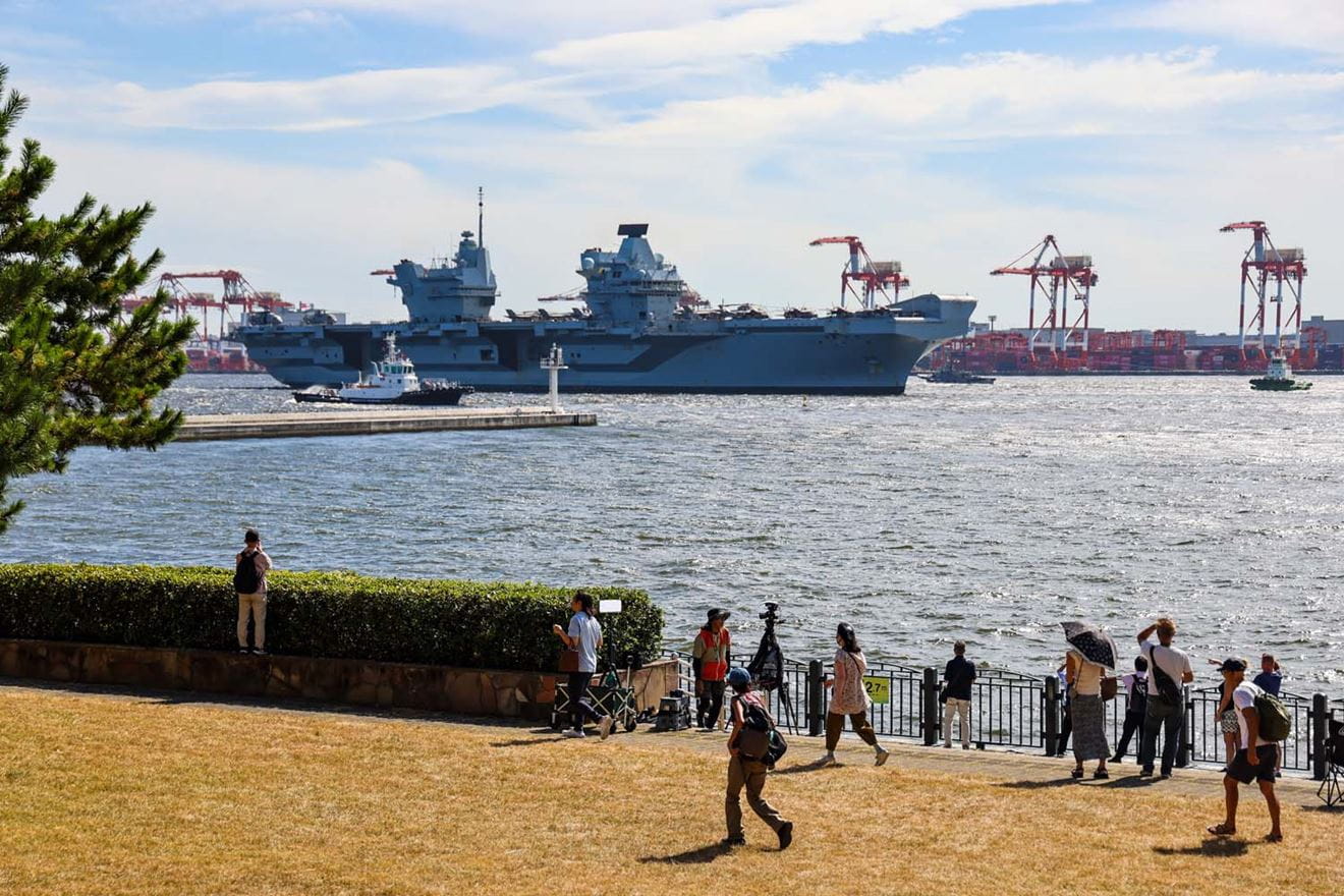 Farewell to Tokyo for HMS Prince of Wales